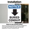Signmission Buried Conduit (Down Arrow) Sign With Symbol, 7 in W x Rectangle, Vinyl Decal OS-2PACK-NS-D-710-V-10402 - alternate 4